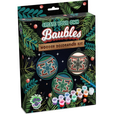 Splat Planet 3D wood art, Baubles