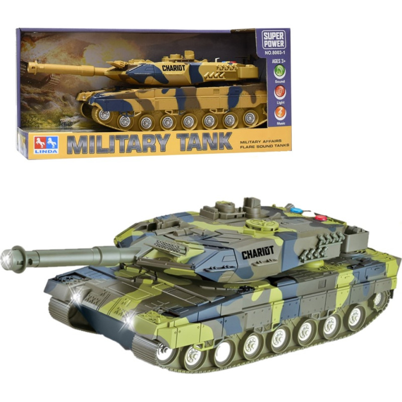 Tank heli ja valgusega 37 cm