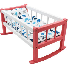Other Cradle / Bed for doll - KSK / 1615 - wooden - MEDIUM - COLOR - mix color of bedding set
