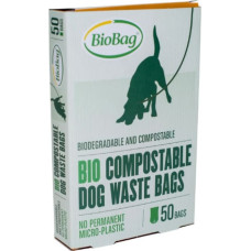 Biobag Пакеты для собачьих экскрементов компостируемые BioBag Dog в коробке (50 шт. в коробке) 20 мкр. 20x32 см, черные
