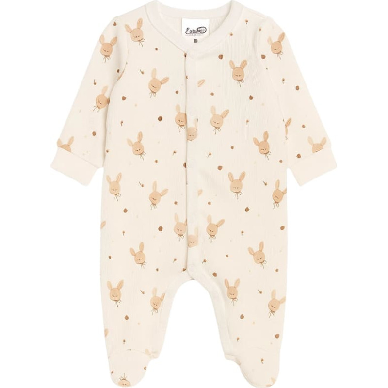 Baby In World BABY 01978 Pajac niemowlęcy prążek Kr&oacute;lik 56/62