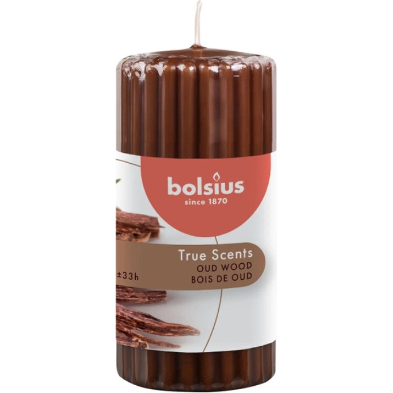 Bolsius Ароматическая свеча-цилиндр True Scents &Oslash;120x58 мм из удового дерева