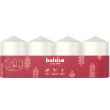 Bolsius Свеча цилиндрическая 4 шт. &Oslash;60x40мм белая