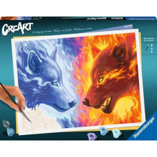 Ravensburger Картина по номерам &ndash; CreArt: Огонь и лёд (Fire & Ice)