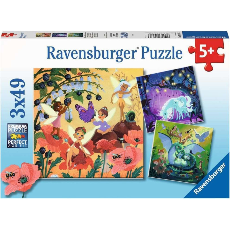 Ravensburger Пазл 3x49 элементов Волшебные герои
