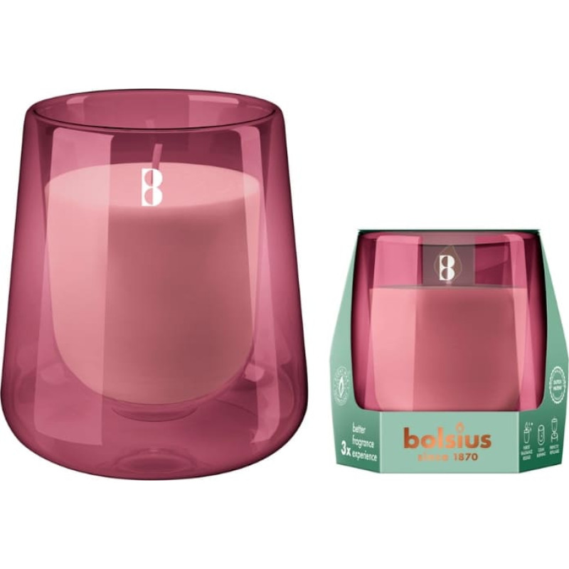 Bolsius Ароматическая свеча. Стеклянная. Чистый свет &Oslash;95x85 мм, кипарис и янтарь.