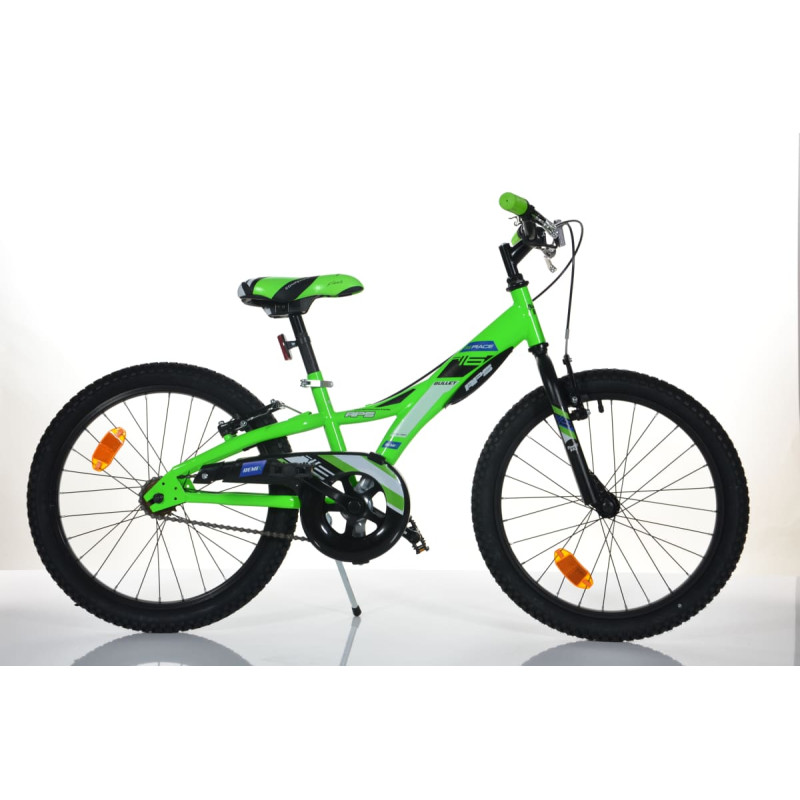 Bimbo Bike Детский велосипед 20'' "BULLET", черный/зеленый