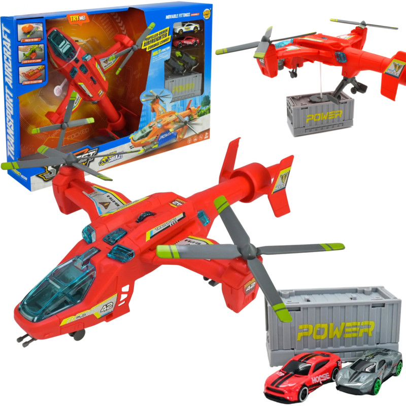 HELIKOPTER TRANSPORTOWY Z AUTAMI ŚWIATŁO