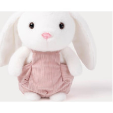 Teddykompaniet мягкая игрушка Bunny with Dungarees White