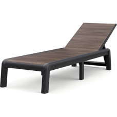 Keter Шезлонг Deco Porto серый/ореховый