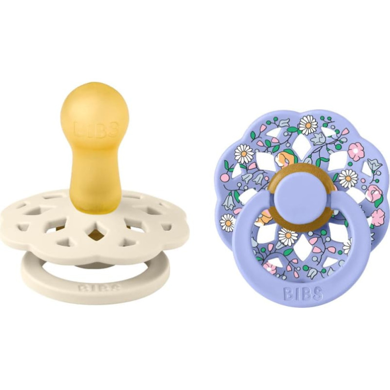 Bibs x Liberty Boheme Пустышки из натурального каучука Chloe Meadow Ivory Mix 0-6m 2pcs