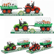 TRAKTOR Z PRZYCZEPĄ I ZWIERZĘTAMI