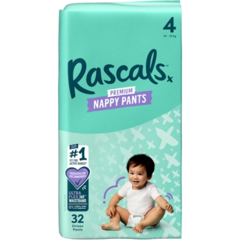 Rascal And Friends RASCALS diapers-pants, size 4, 10-15 kg., 32 pcs.
