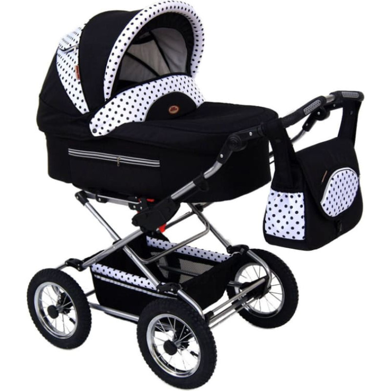 Baby Fashion FANARI Универсальная коляска 3в1, 119 black+dots