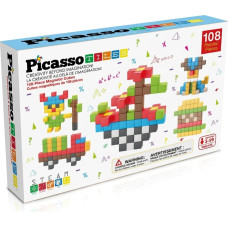 Picasso Tiles Magnetic Construction Set Magnetic Cubes 108 pcs, PMC108