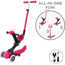 Globber scooter Go Up Deluxe Flash Lights, fuchsia, 748-610