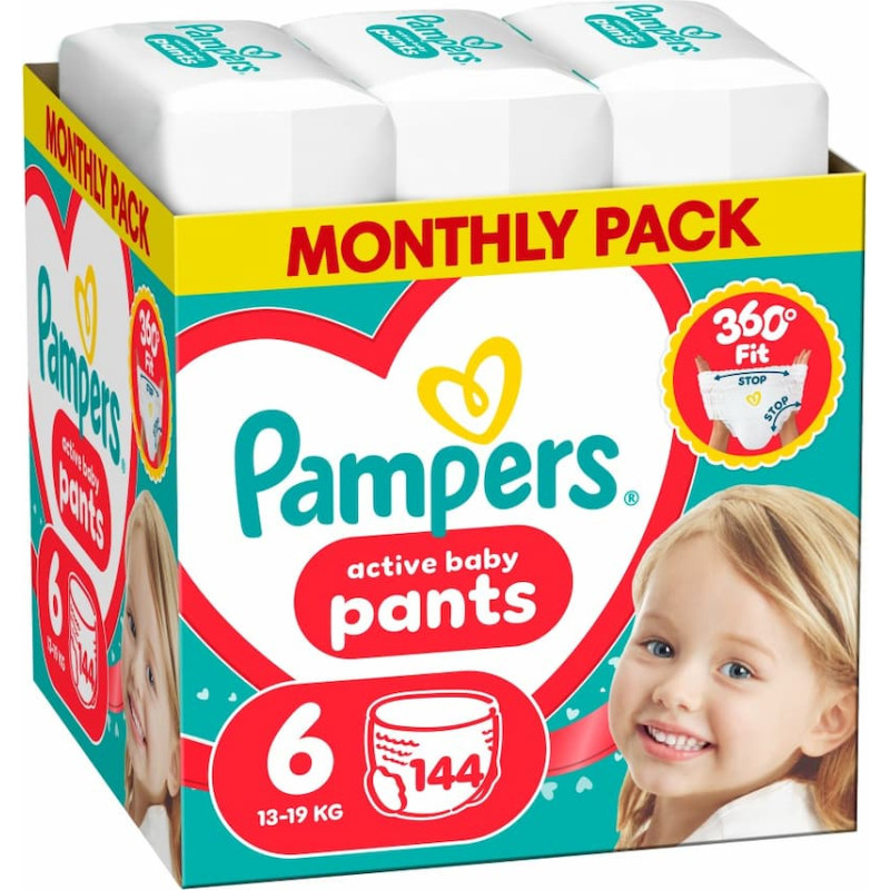 Pampers Pants autiņbiksītes, 6. izmērs, 13-19kg, 144gab. - 80894756