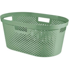 Curver Корзина для белья Infinity Recycled 40L 59x39x27cm зеленая