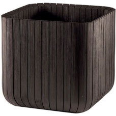 Keter Горшок для цветов Cube Planter S коричневый