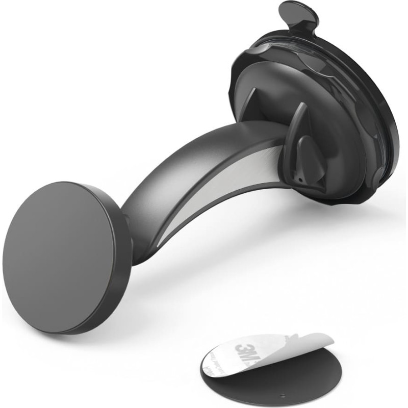 Hama 00201512 Magnet Car Mobile Phone Holder with Suction Cup, 360 Rotation Universal