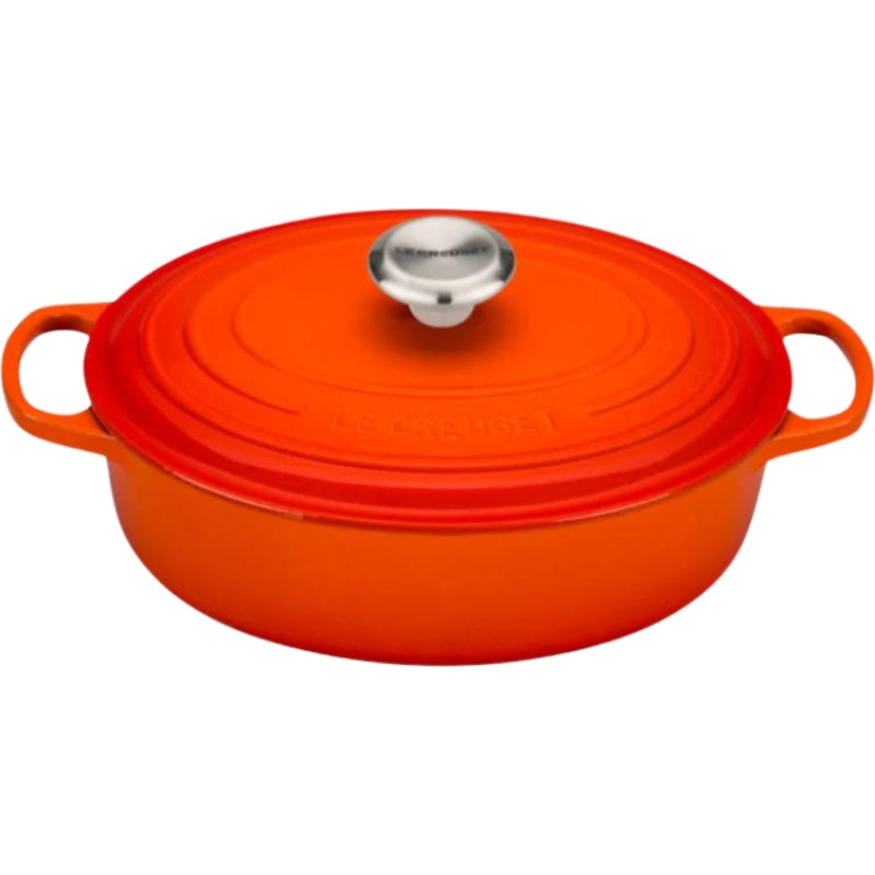 Le Creuset Кастрюля чугунная овальная Ø27см / 3,4л оранжевая