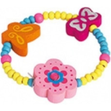 Bino Bracelet with wooden beads, Flower