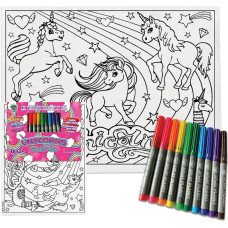 Splat Planet Colouring placemat UNICORNS