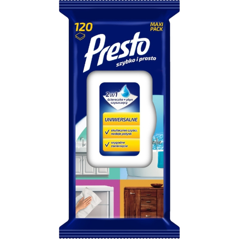 Presto Салфетки влажные универсальные 120 шт.