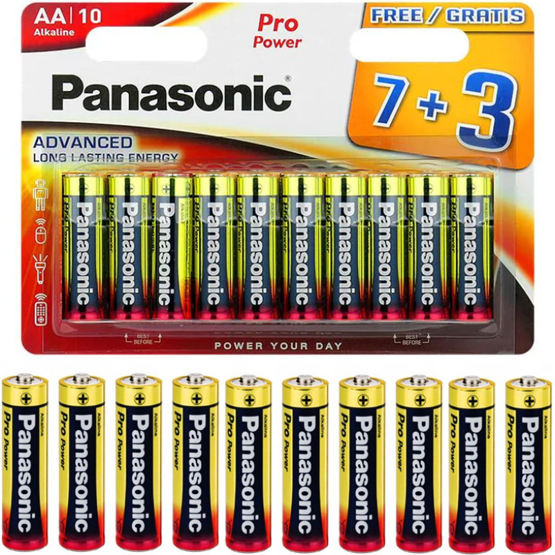 PANASONIC Щелочная батарейка LR06 (AA) 10 шт.