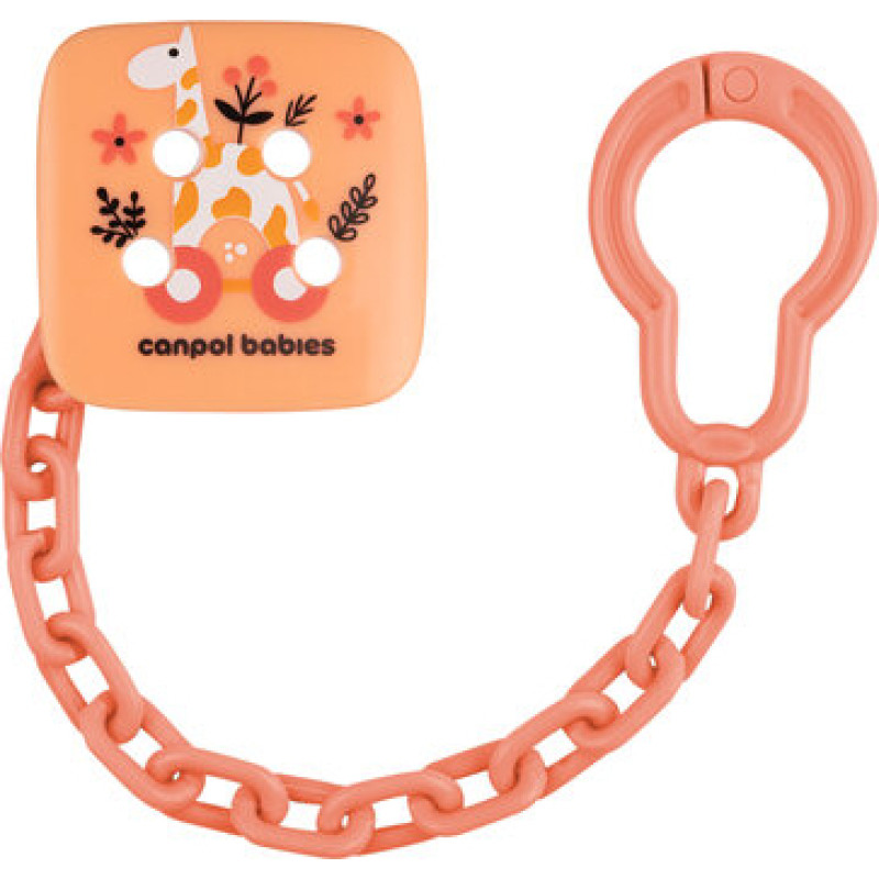 Canpol Babies держатель для пустышки TOYS, розовый, 2/438_pin