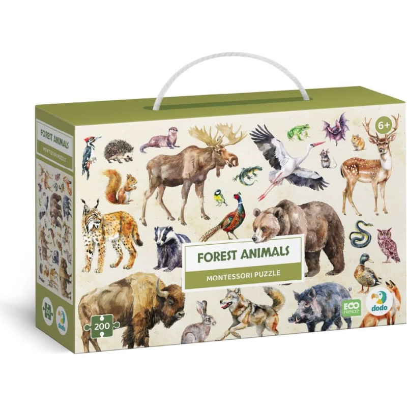 Dodo Развивающие пазл Монтессори пазл "Лесные животные"