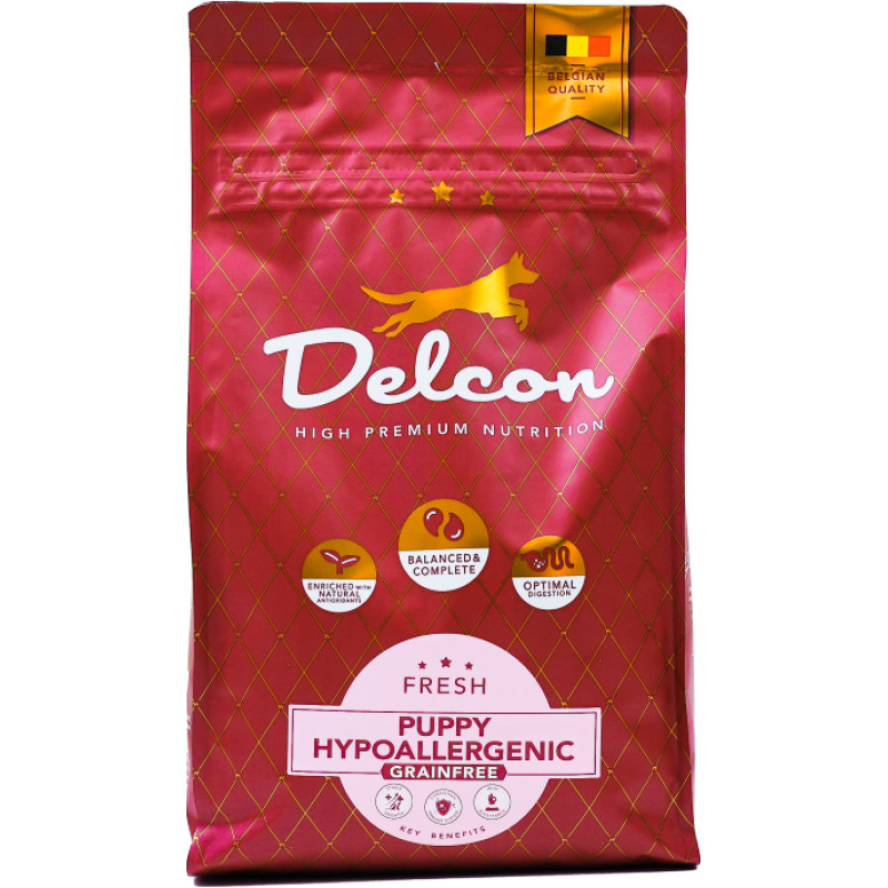 Delcon Grainfree food for allergic puppies PUPPY HYPOALLERGENIC / 3 kg