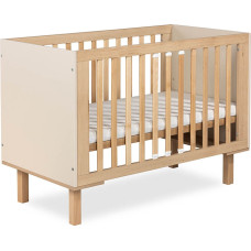 Klups LAURA Детская кроватка 120x60 с бортиком, цвет шампань – бук
