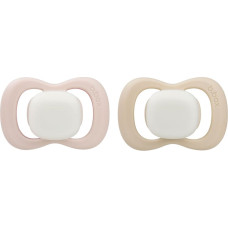 B.box BB300811 Smoczek silikonowy symetryczny 6m+ 2 szt glow in the dark r&oacute;ż/latte