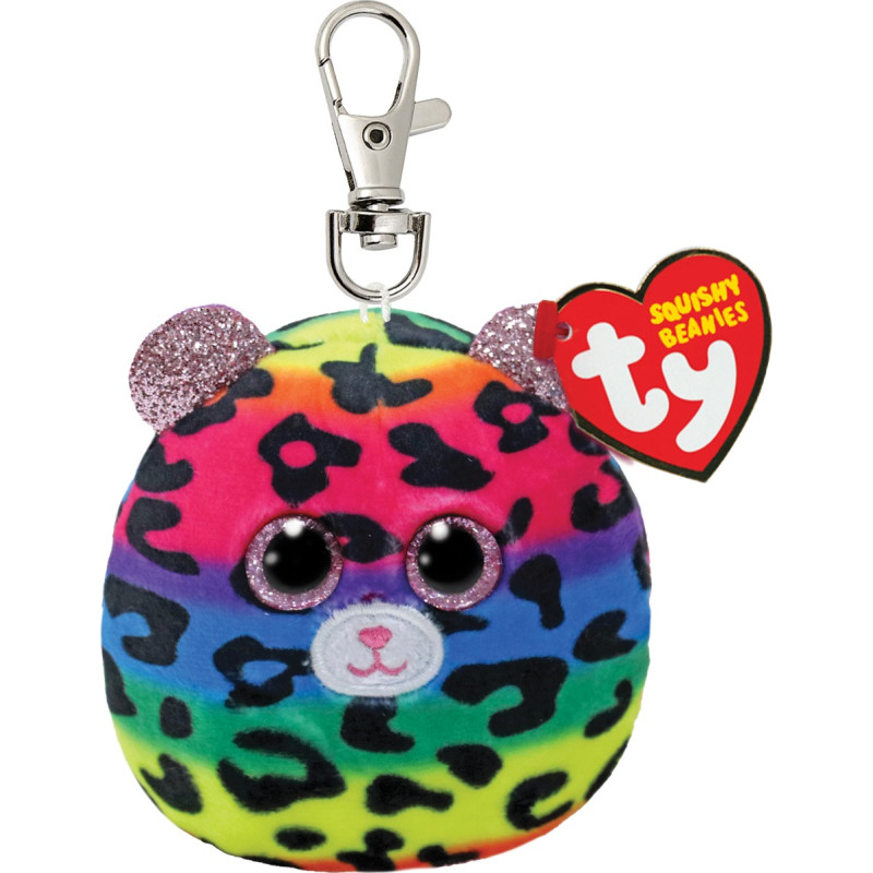 TY Squishy Beanies võtmehoidja leopard Dotty 9 cm