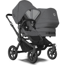 Bugaboo Donkey 5 Duo, tekstīls grey, kapuce grey melange