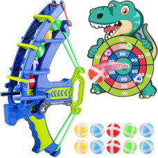 Woopie Gra Zręcznościowa w Rzutki na Rzepy Zestaw 2w1 Tarcza + Wyrzutnia Łuk Dino