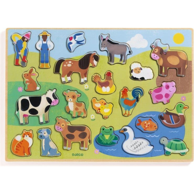 Djeco Деревянный пазл - Ферма