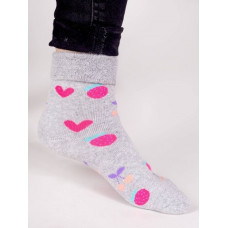 Yo Baby Zeķes frotē 31/34 SKF-0003 grey hearts