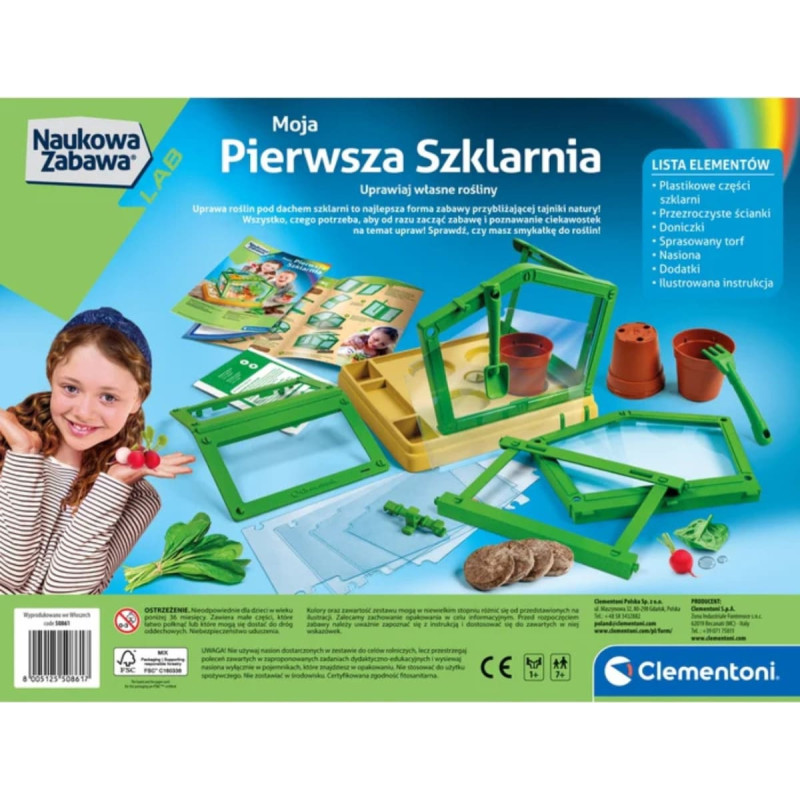 Clementoni Naukowa Zabawa Lab 50861 Moja Pierwsza Szklarnia