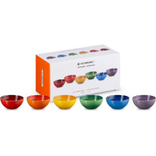 Le Creuset Набор из 6 керамических мисок объемом 330 мл разных цветов