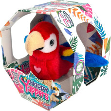Happy Yappers interactive plush bird Red Macaw, 9594