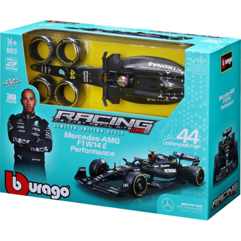 Bburago 1:24 assemble auto F1 Mercedes-AMG F1 W14 E Performance, 18-25810