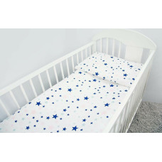 Ankras Cover set -  2 pcs - 135x100, 40x60 - STARS - PINK