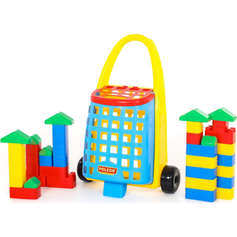 Polesie Кубики в корзине на колесах 38 эл.