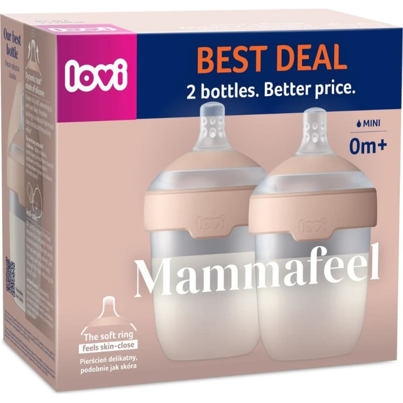 Lovi feeding bottle MAMMAFEEL, 2x150 ml., 0595
