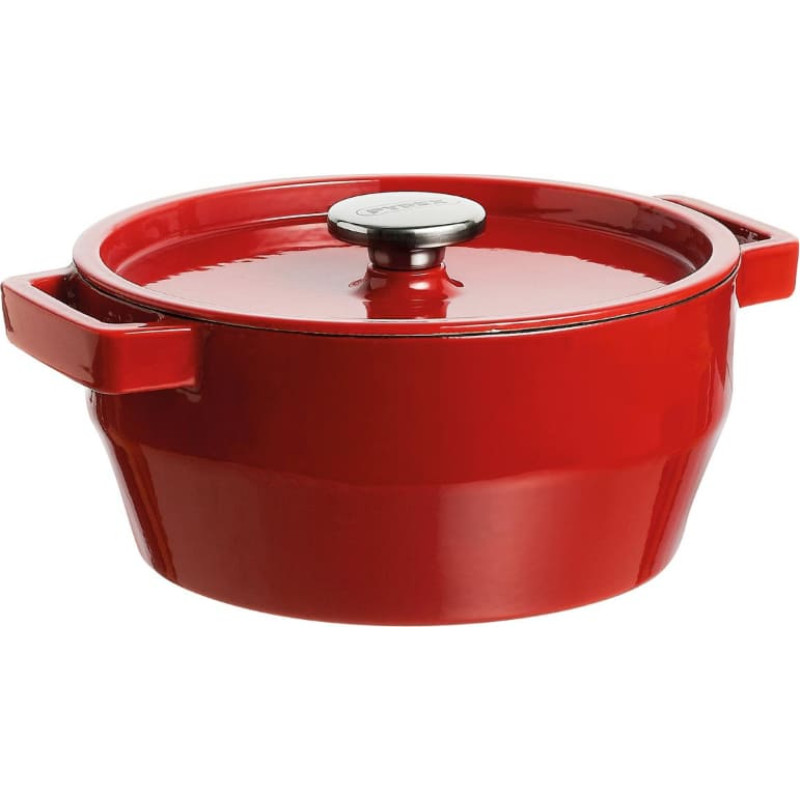 Pyrex Чугунная кастрюля 6,8 л Pyrex круглая &Oslash;28 см красная