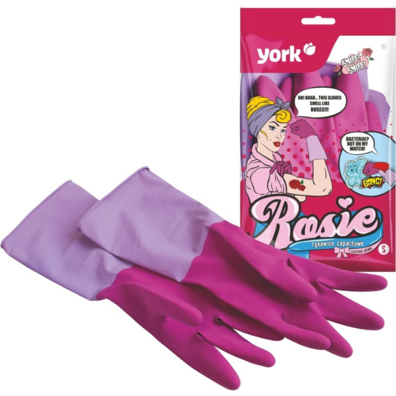 York Ароматизированные резиновые перчатки ROSIE "S"