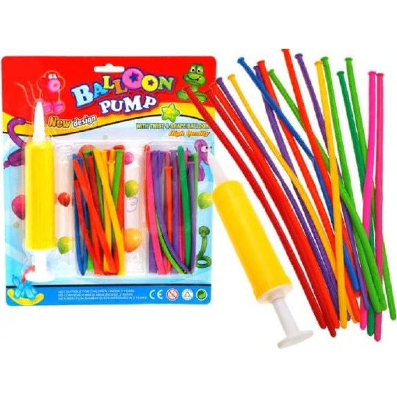 JM- Baloni modelē&scaron;anai 15 gab. + pumpis ZA1546