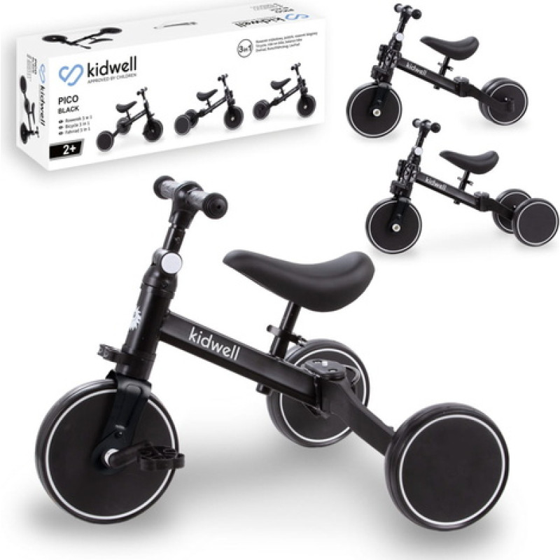 Kidwell Velosipēds "3-in1" PICO total black Kidwell